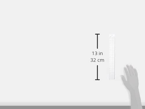 Westcott Grid Ruler with Metal Cutting Edge, 1.5 x 12, Transparent (B-1M)