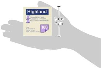 Highland Pop-up Notes, 3 in x 3 in, Yellow, 12 Pads/Pack