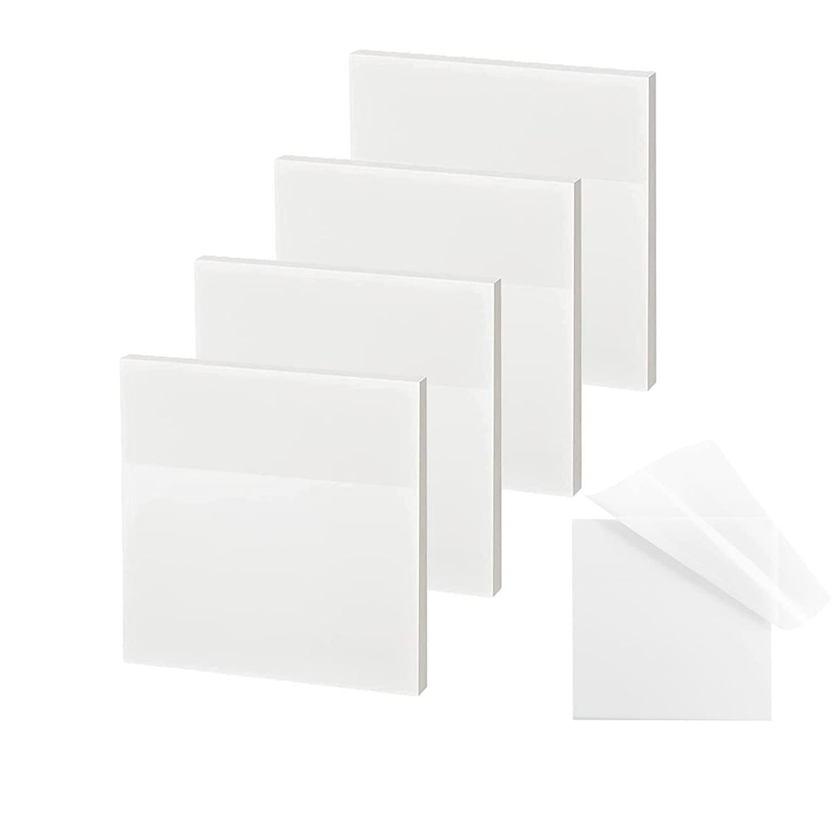 Transparent Sticky Notes - 3x3 inch Clear Sticky Notes Waterproof Self-Adhesive Translucent Sticky Note Pads for Books Annotation, See Through Sticky Note (200 Sheets)