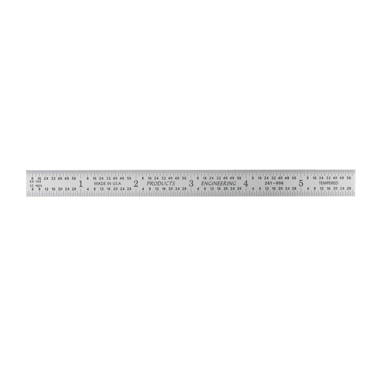 PEC Tools 6"/150mm Machinist Ruler, Made in USA