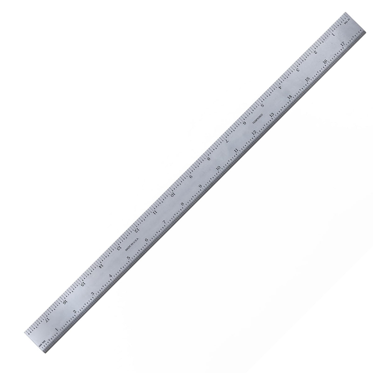 PEC Tools 12"/300mm Steel Rule, Slim & Flexible, Made in USA