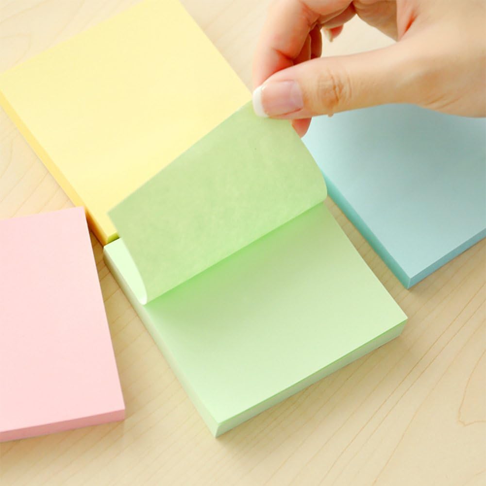 Early Buy Sticky Notes 3x3 in, 6 Pads Pastel Colors, 100 Sheets/Pad