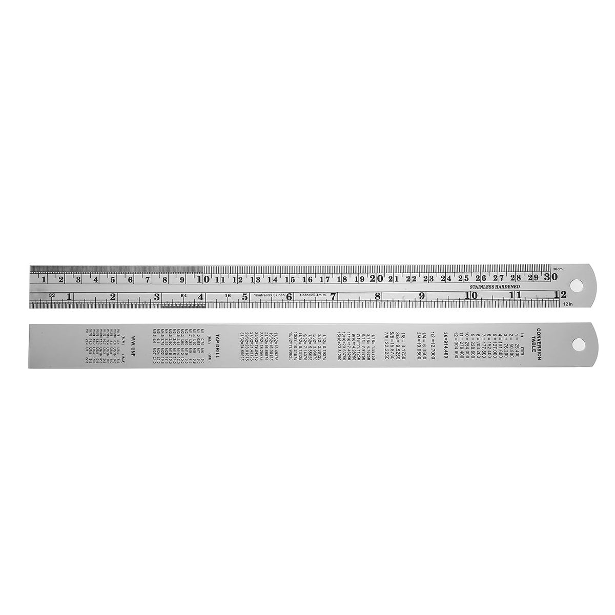 3PCS 12 Inch Metal Ruler,Stainless Steel Rulers with Inch and Metric Graduations ,Suitable for Engineering Drawings and Offices Family
