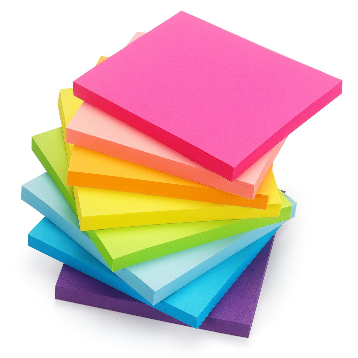 Early Buy 24 Pack Sticky Notes, 3×3 in, 8 Bright Colors, 60 Sheets/Pad