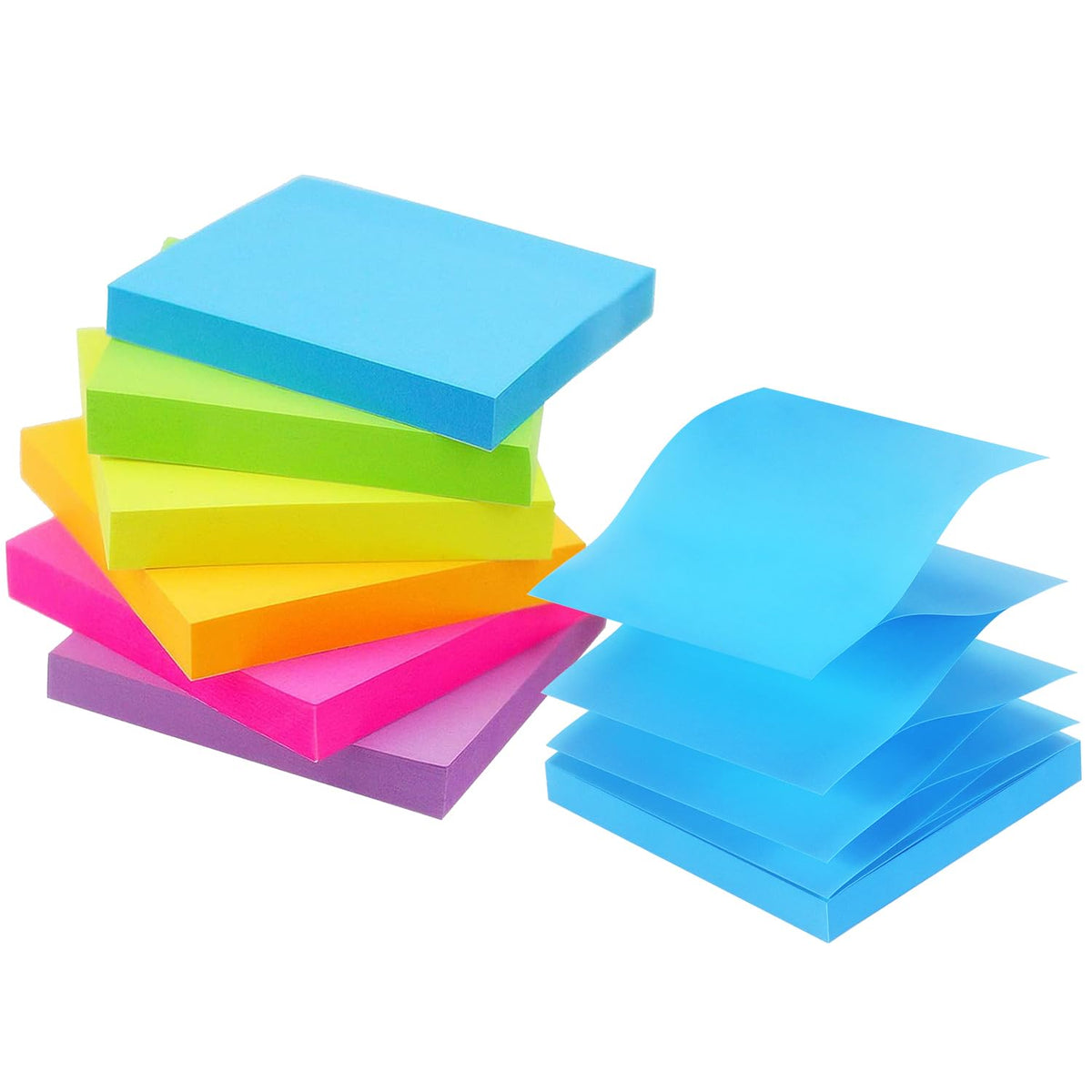 Early Buy Pop Up Sticky Notes 3x3, 6 Pads, 6 Pastel Color, 100 Sheets/Pad