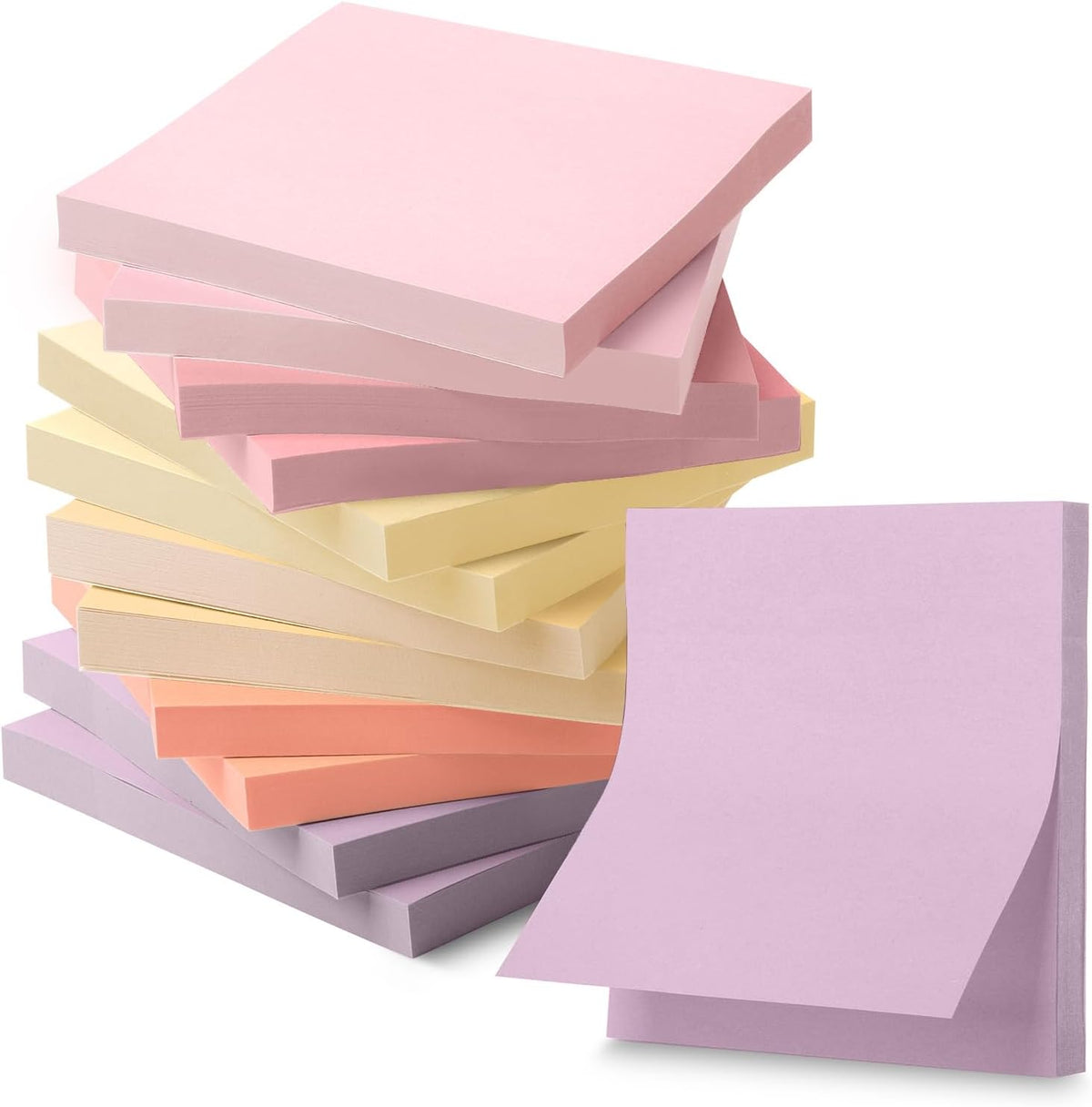 Mr. Pen- Sticky Notes, 3"x3", 12 Pads, 600 Sheets, Colorful