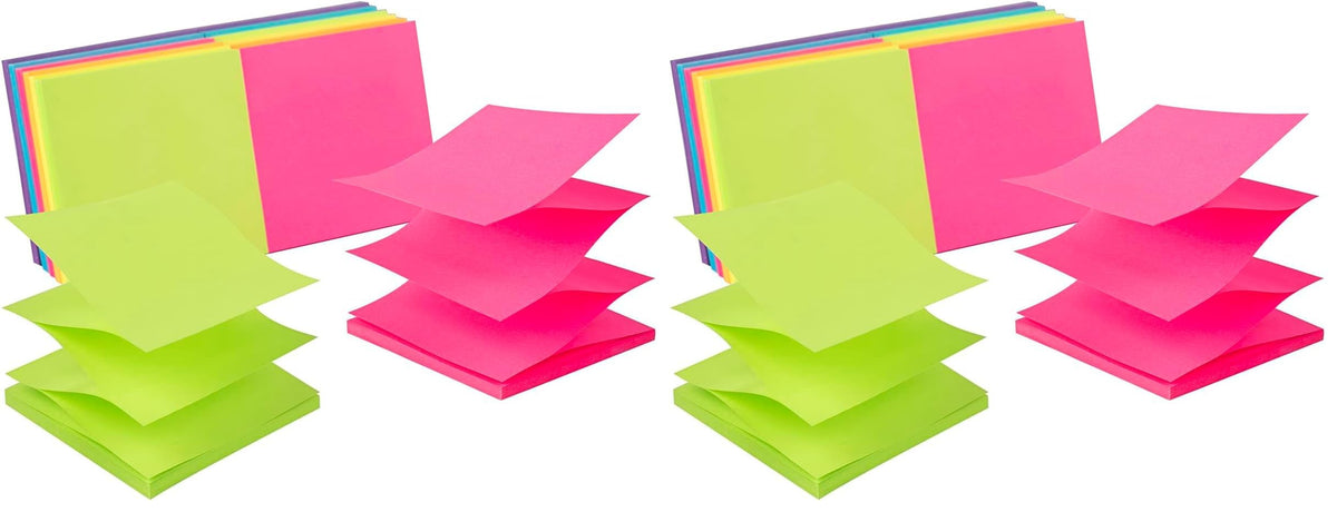 (12 Pads) Pop-up Sticky Notes 3x3 in,Bright Colors