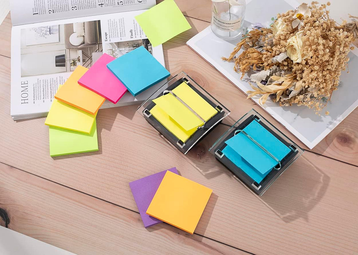 (12 Pads) Pop-up Sticky Notes 3x3 in,Bright Colors