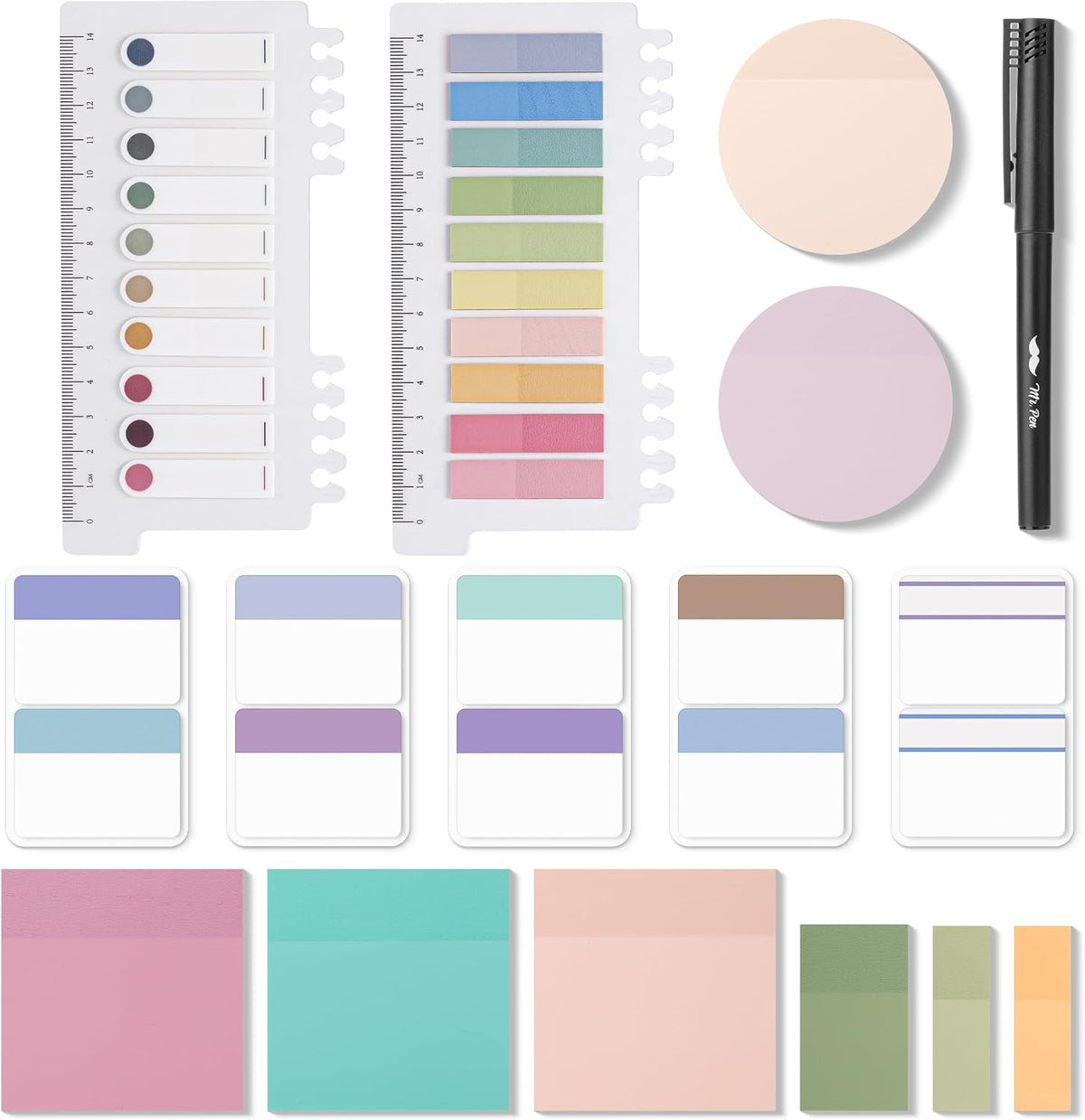 Mr. Pen- Transparent Sticky Notes Set, 1000 Sheets