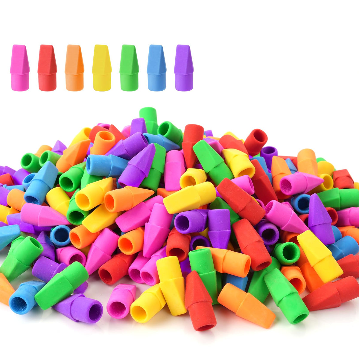 Sooez 120 Pack Pencil Top Erasers Bulk, Cap Erasers Toppers for Pencils