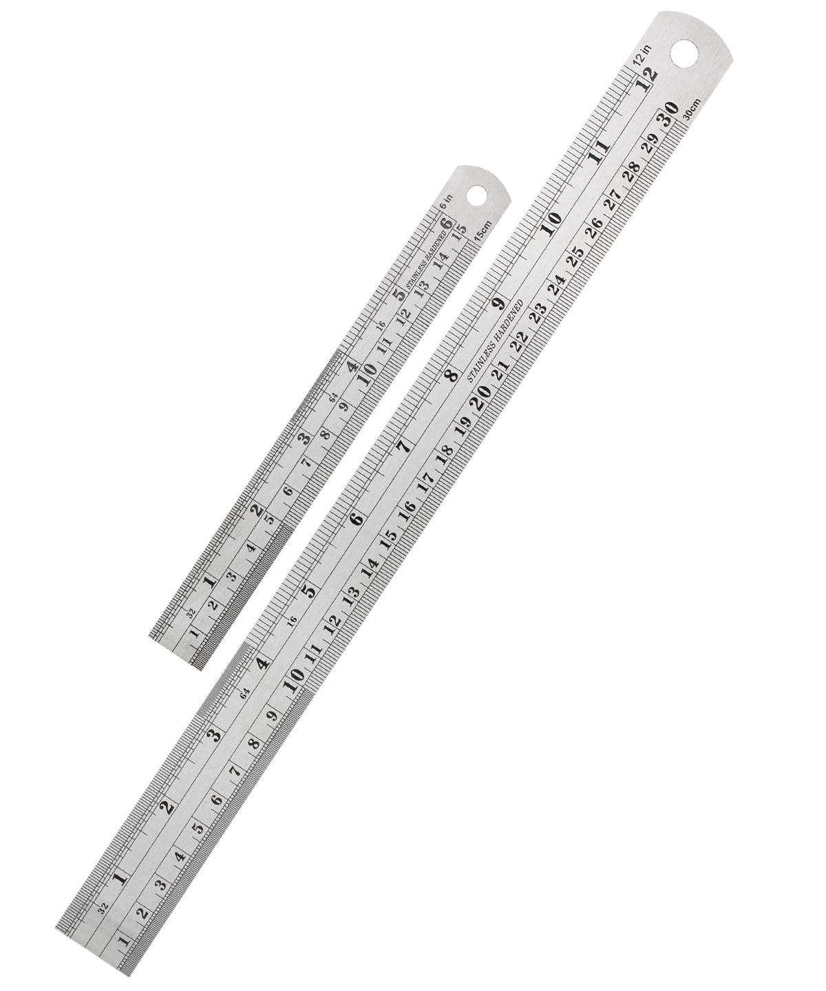 Mr. Pen- Metal Straight Edge Ruler, 2 Pack, 6" and 12", Gold