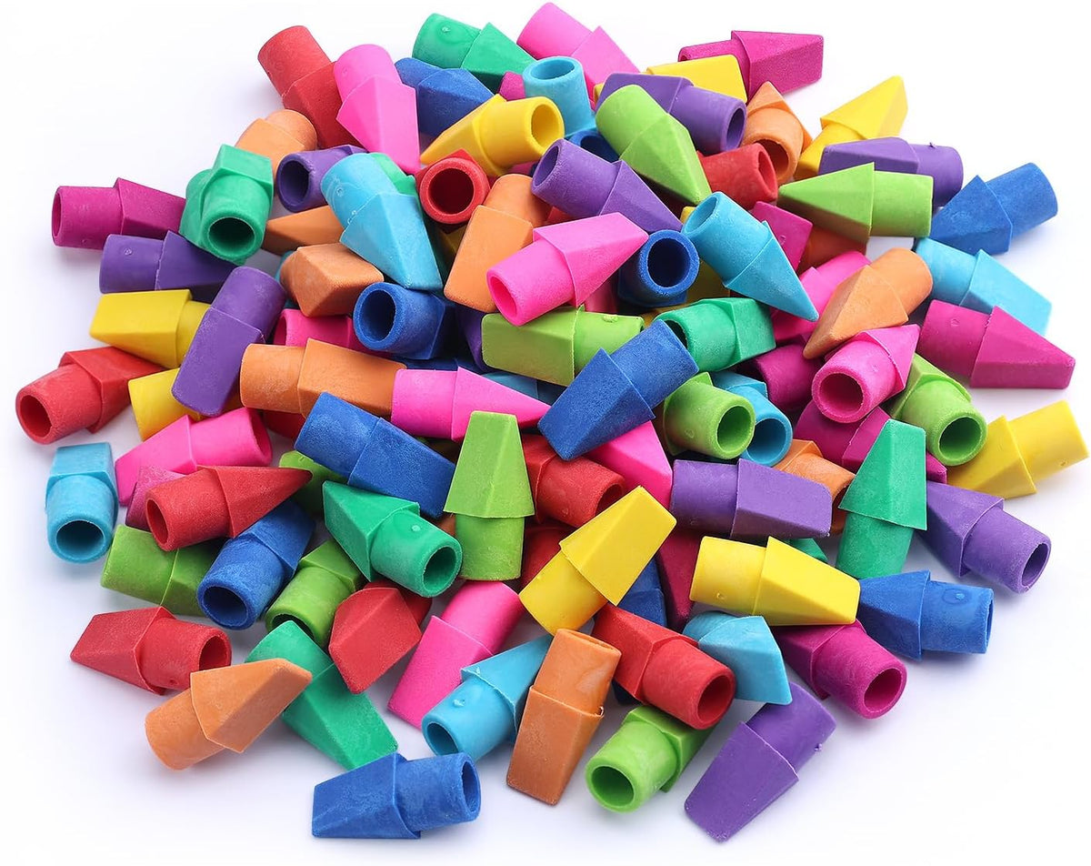 ZZTX 120 Pack Pencil Top Erasers 10 Assorted Colors