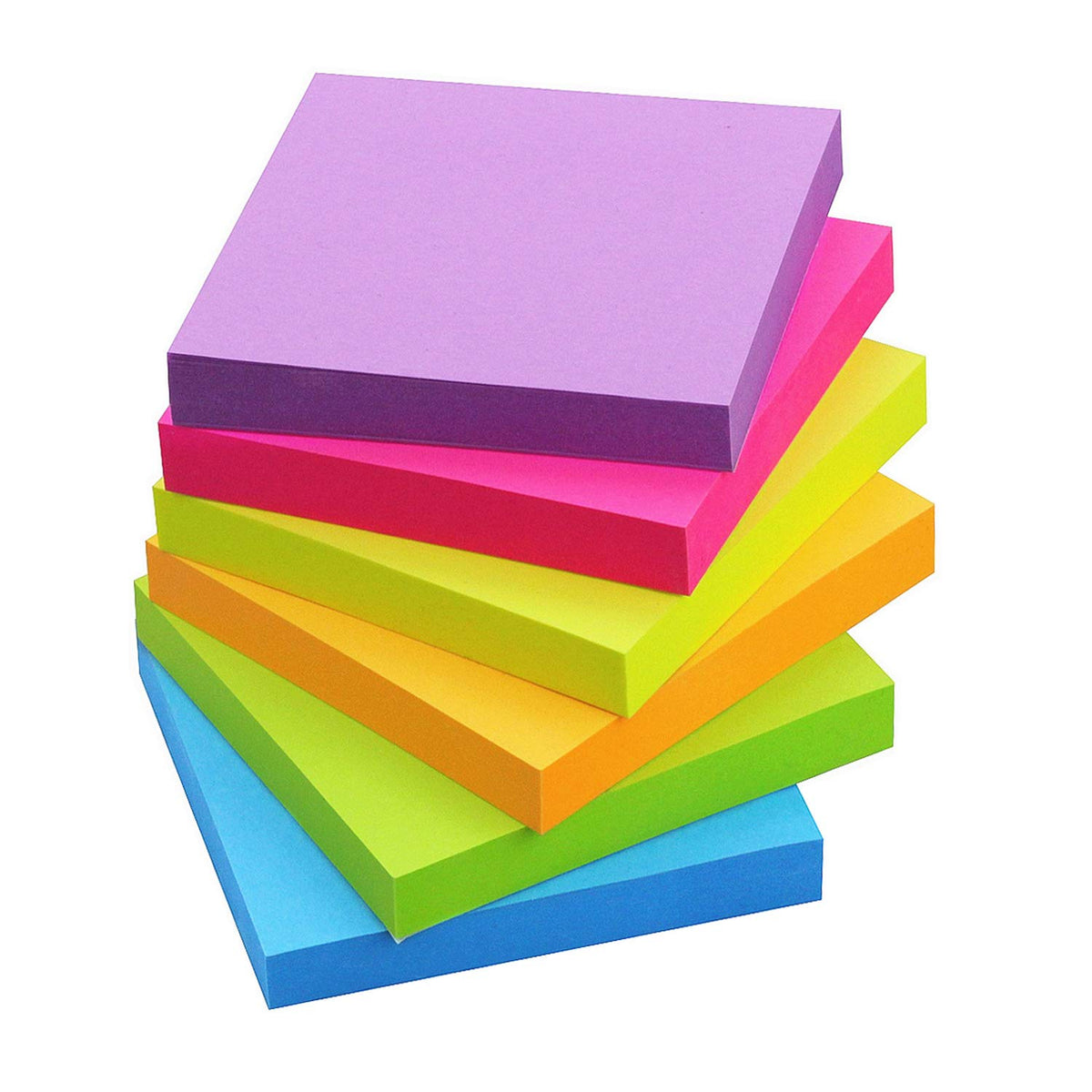 SIMONA Sticky Notes 2x2 Inch, Sticky Pads 6 Colors 12 Pads 1200 Sheets