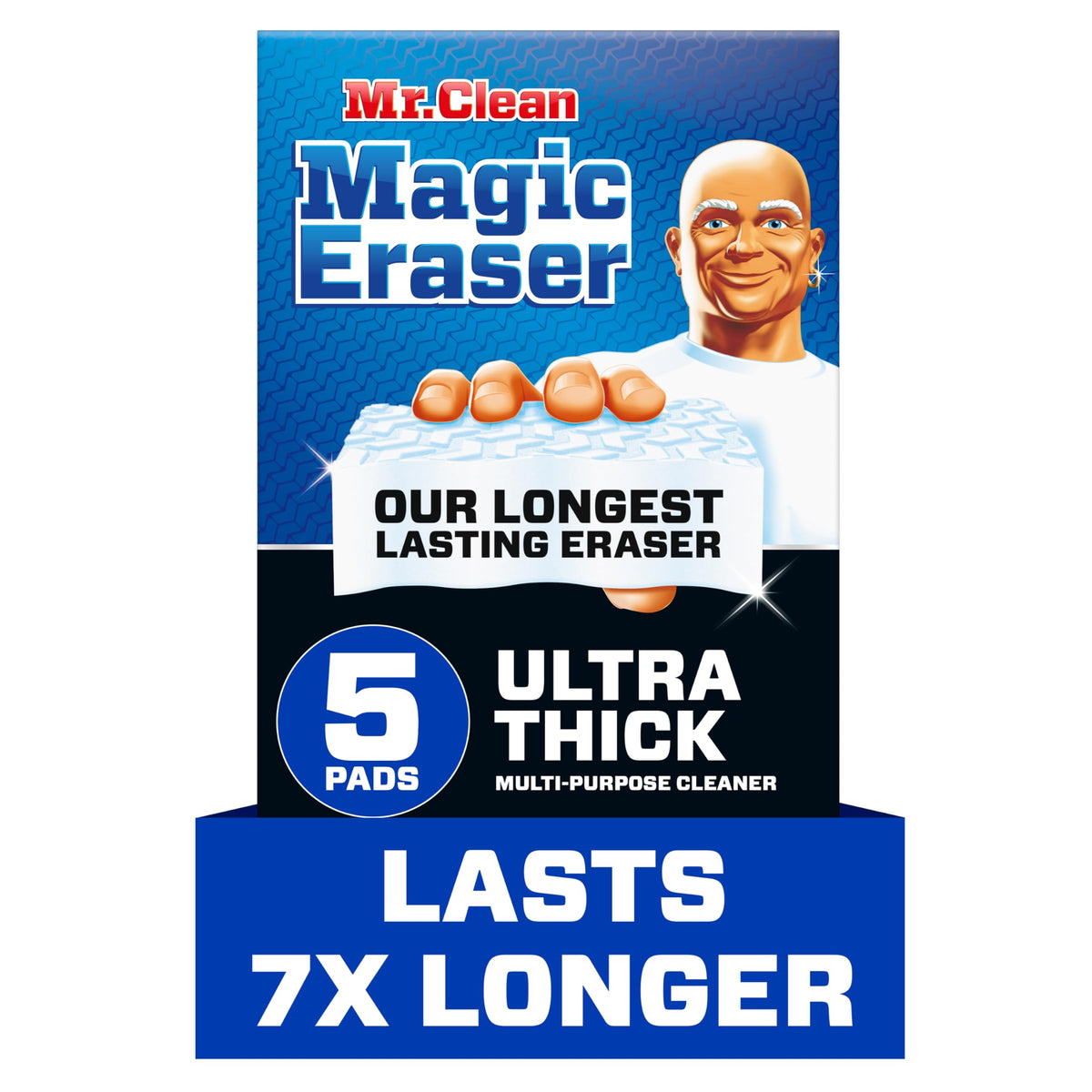 Mr. Clean Magic Eraser Sponge, All Purpose Cleaner, Long Lasting Cleaning Scrubber, Wall, Sneaker, Oven, Kitchen, Bathroom Cleaner, Shower Cleaning Supplies, Whole Home Extra Durable XL, 6ct