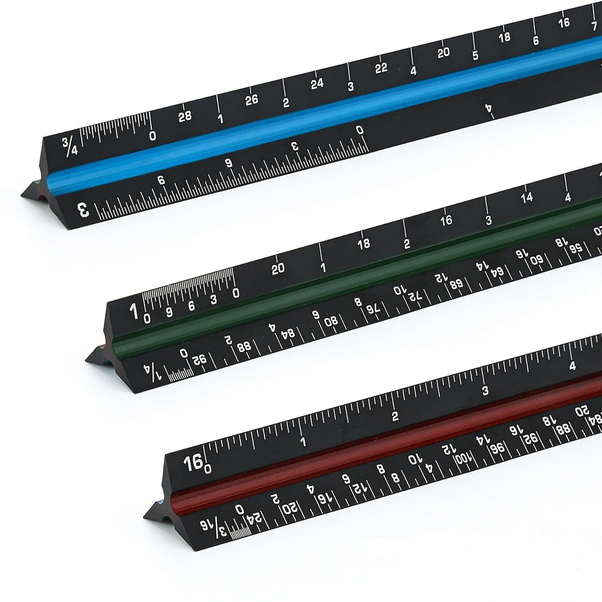 Unjoo Architectural Scale Ruler, 12‘’Aluminum Alloy Drawing Scale,Black