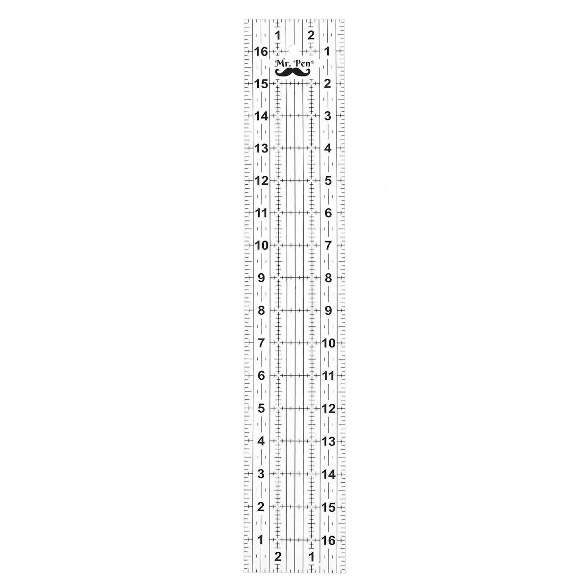 Mr. Pen- Sewing Ruler, 3 x17 Inch, Acrylic Quilting & Cutting Ruler, Non-Slip, Sewing Supplies