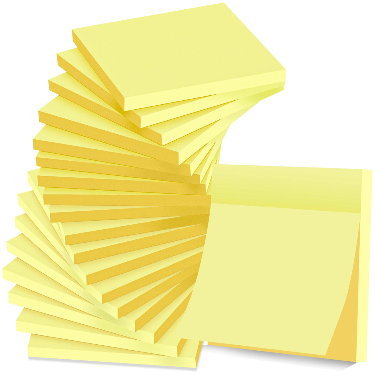 (18 Pads) Sticky Notes 3 x 3 in, Yellow Self-Stick Pads, Strong Adhesive
