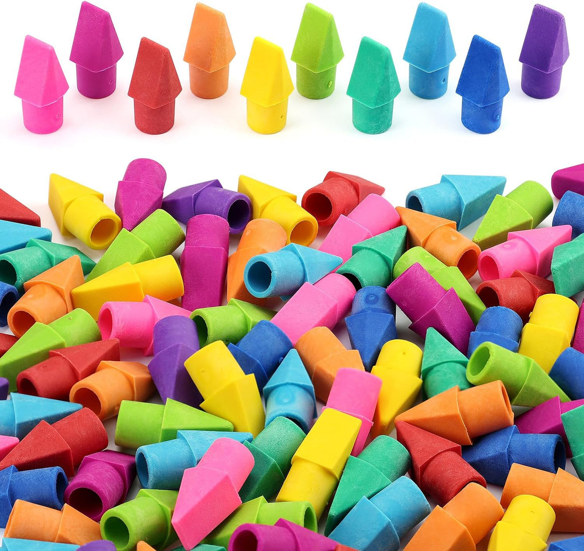 ZZTX 120 Pack Pencil Top Erasers 10 Assorted Colors