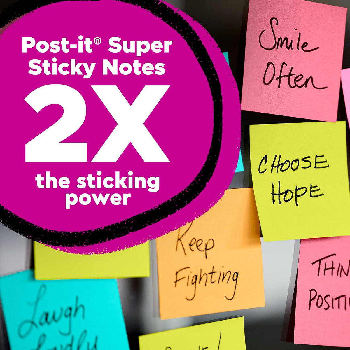 Post-it Super Sticky Notes, 3 x 3 in, Pink Salt, 5 Pads, 90 Sheets/Pad