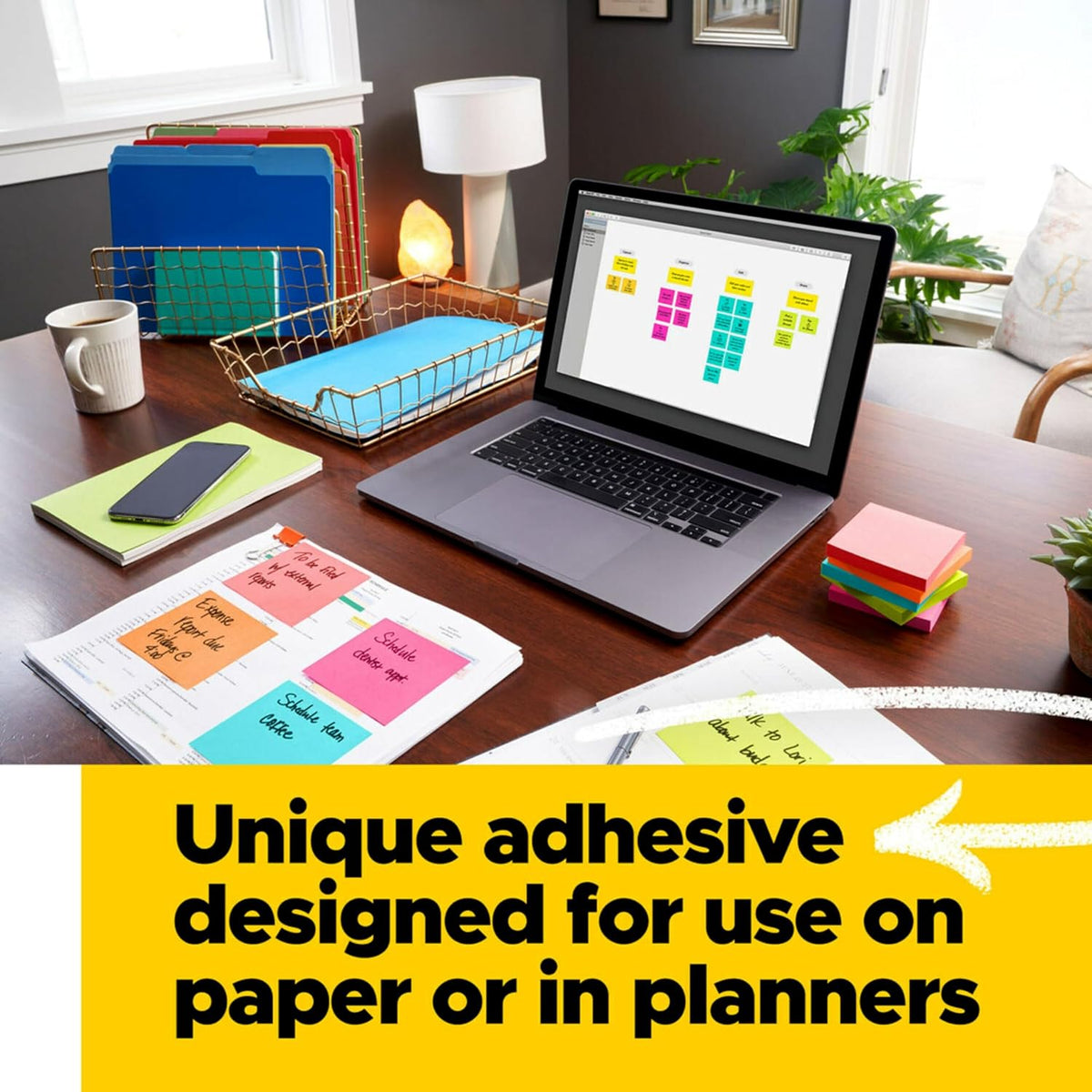 Post-it Pop-up Notes, 3 x 3 in, Assorted Brights, 5 Pads, 100 Sheets/Pad