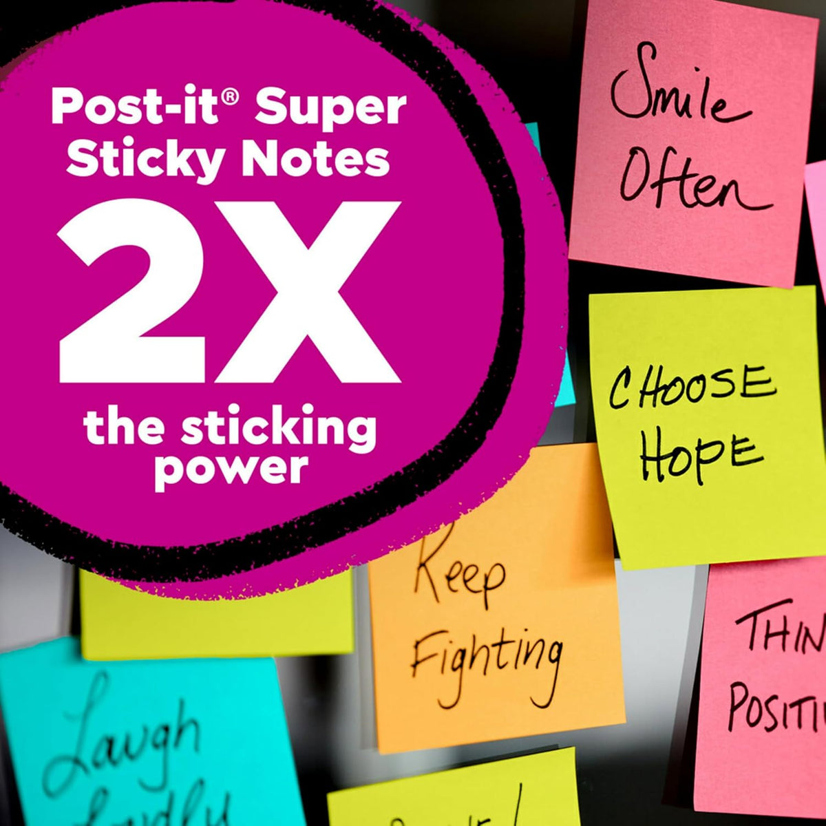 Post-it Super Sticky Notes, 3 x 3 in, Vital Orange, 5 Pads, 90 Sheets/Pad