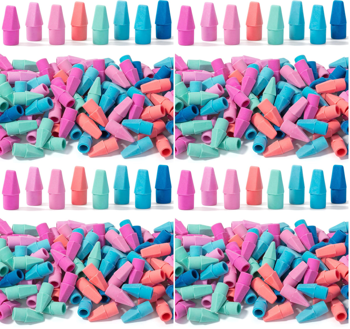Mr. Pen- Pencil Top Erasers, 120 Pack, Latex-Free, No-Smudge