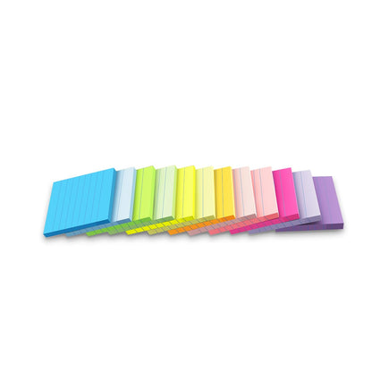 (24 Pack) Lined Sticky Notes 3x3 in,Bright Notepads with Lines