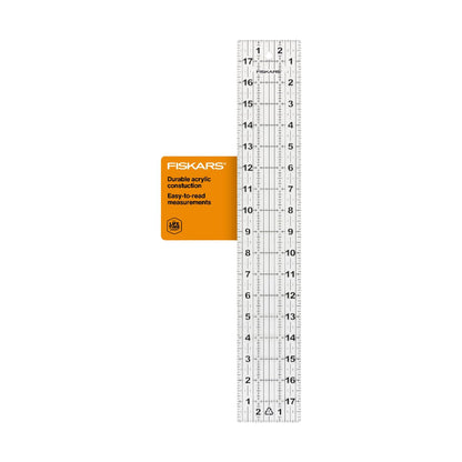 Fiskars 6" x 24" 2-in-1 Rotary Cutter for Fabric & Sewing Ruler