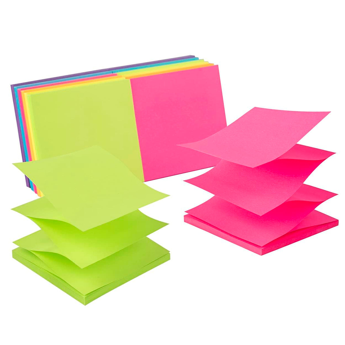(12 Pads) Pop-up Sticky Notes 3x3 in,Bright Colors