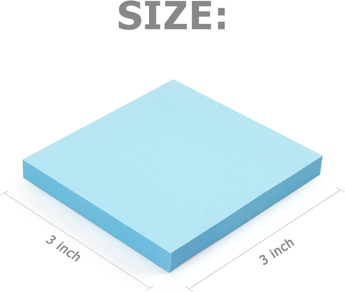 Sticky Notes 3x3 in, Bright Colors Self-Stick Pads, 8 Pads, 85 Sheets/Pad