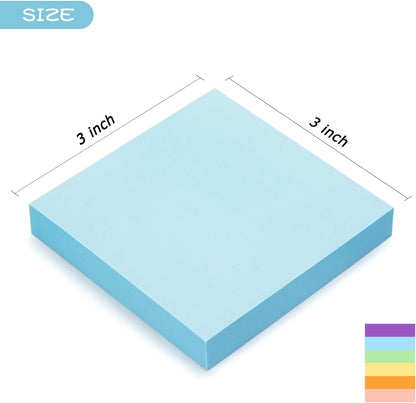 Early Buy Pop Up Sticky Notes 3x3, 6 Pads, 6 Pastel Color, 100 Sheets/Pad