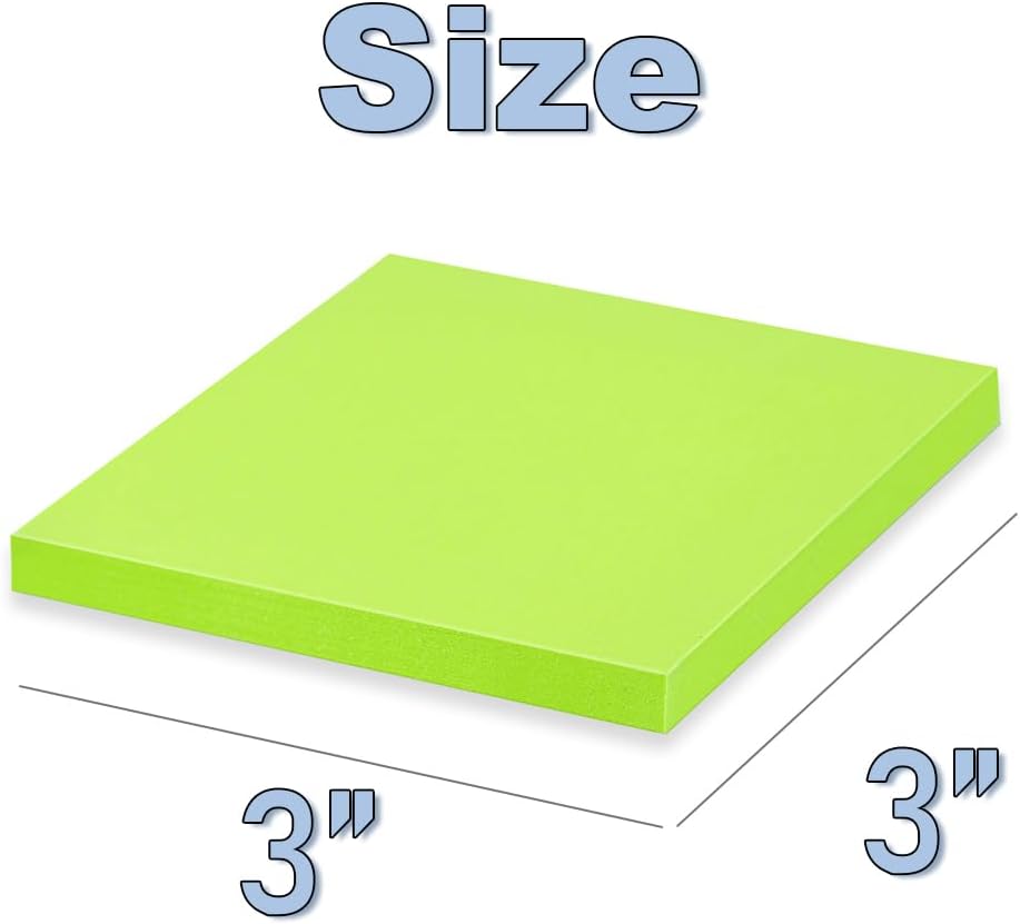 (56 Pads) Sticky Notes Bulk 3x3 in Post Bright Stickies Colorful Memo Pads