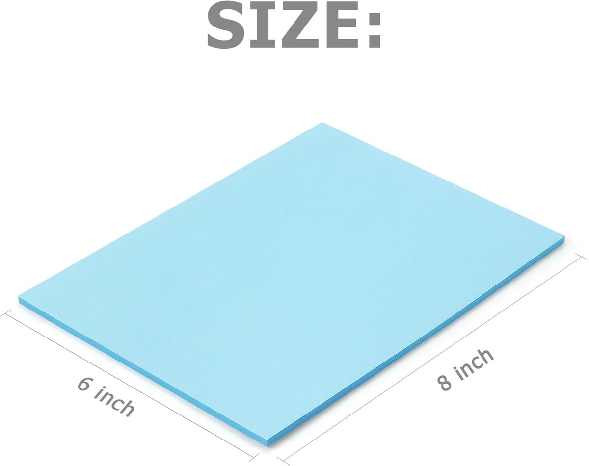 Sticky Notes 8x6 inch, 8 Pads, Bright Colors Self-Stick Pads, 280 Sheets