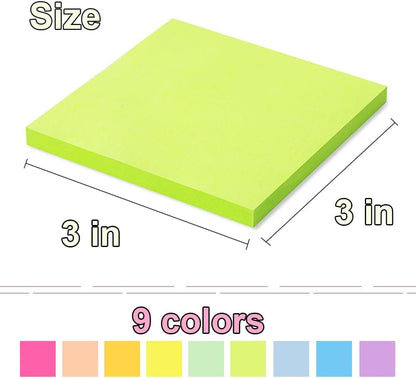 (18 Pack) Pop Up Sticky Notes Refill,Bright 3x3 in Accordion Stickies