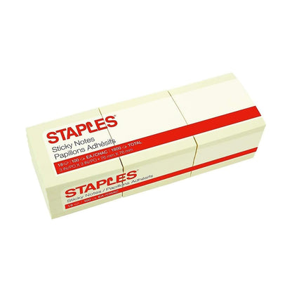 Staples Sticky Notes, 3x3 Inch, Assorted Colors, 3600 Sheets