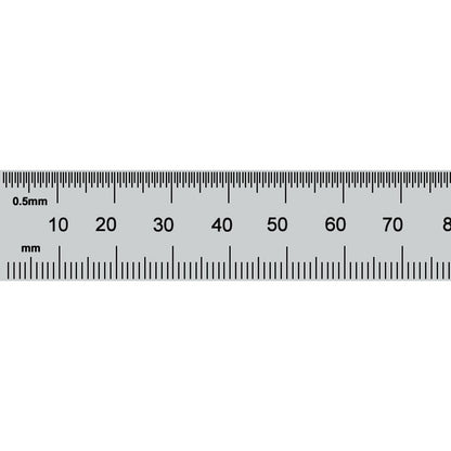 PEC Tools 12"/300mm Steel Rule, Slim & Flexible, Made in USA