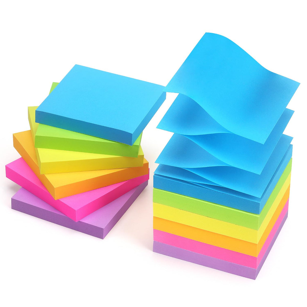 Early Buy Pop Up Sticky Notes 3x3, 6 Pads, 6 Pastel Color, 100 Sheets/Pad