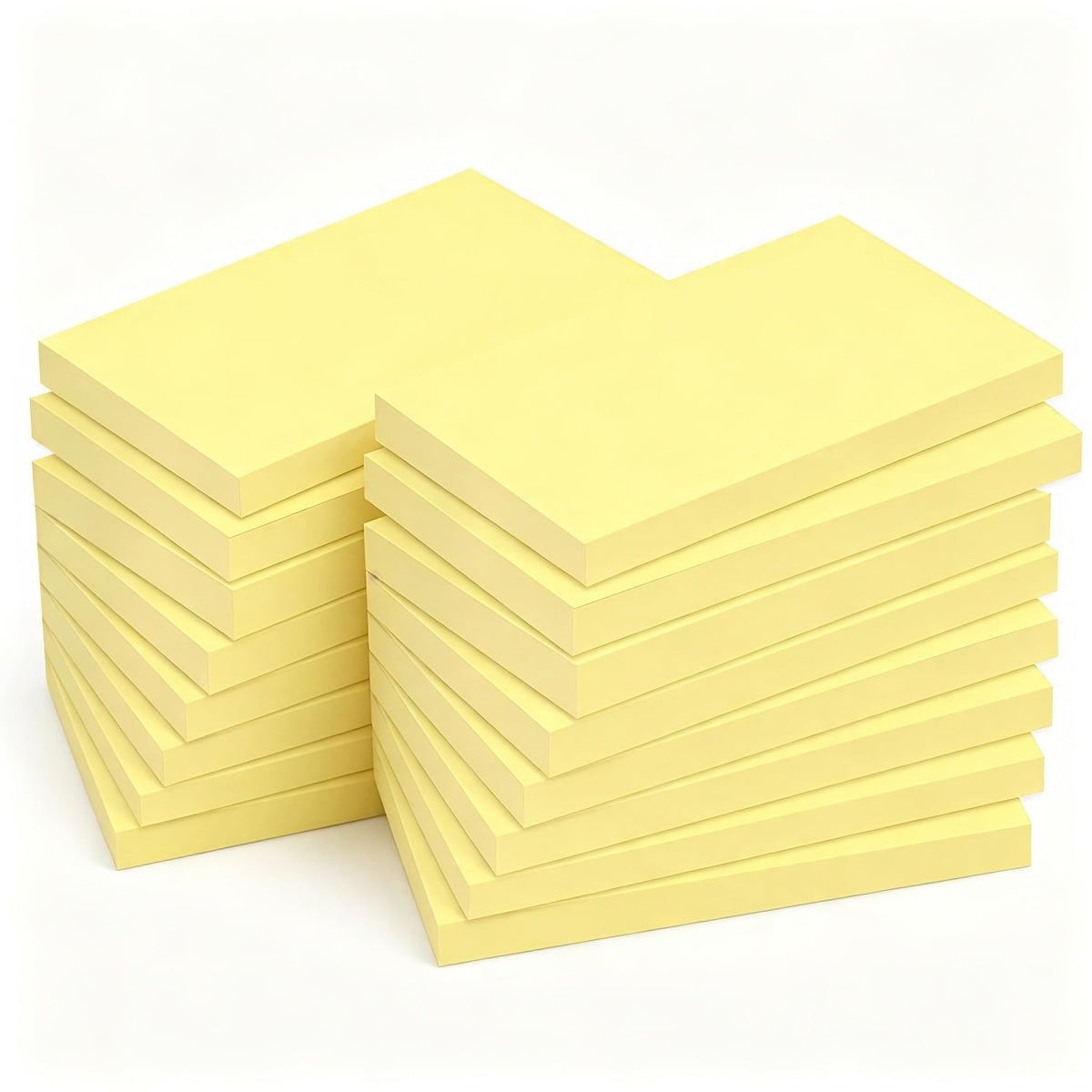 12 Pads Sticky Notes Large, 3 x 5'' Self-Stick Note Pads Recyclable,100 Sheets/Pad Super Sticking Power 76x127mm,1200 Sheets Clean Removal Notepads, Easy to Post for Note Taking,to Do Lists(Yellow)