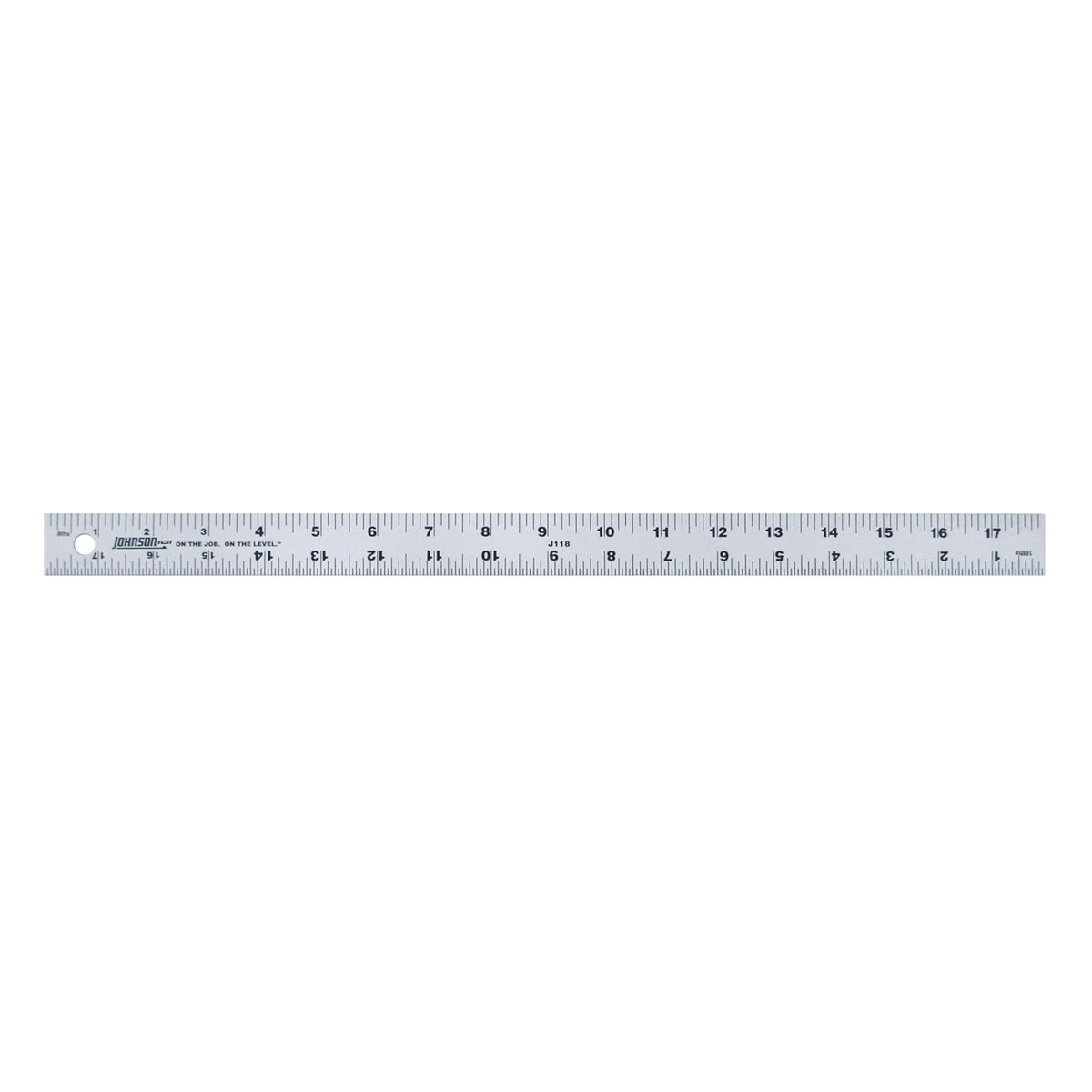 Johnson Level & Tool J118 Aluminum Rule, 18", Silver, 1 Rule