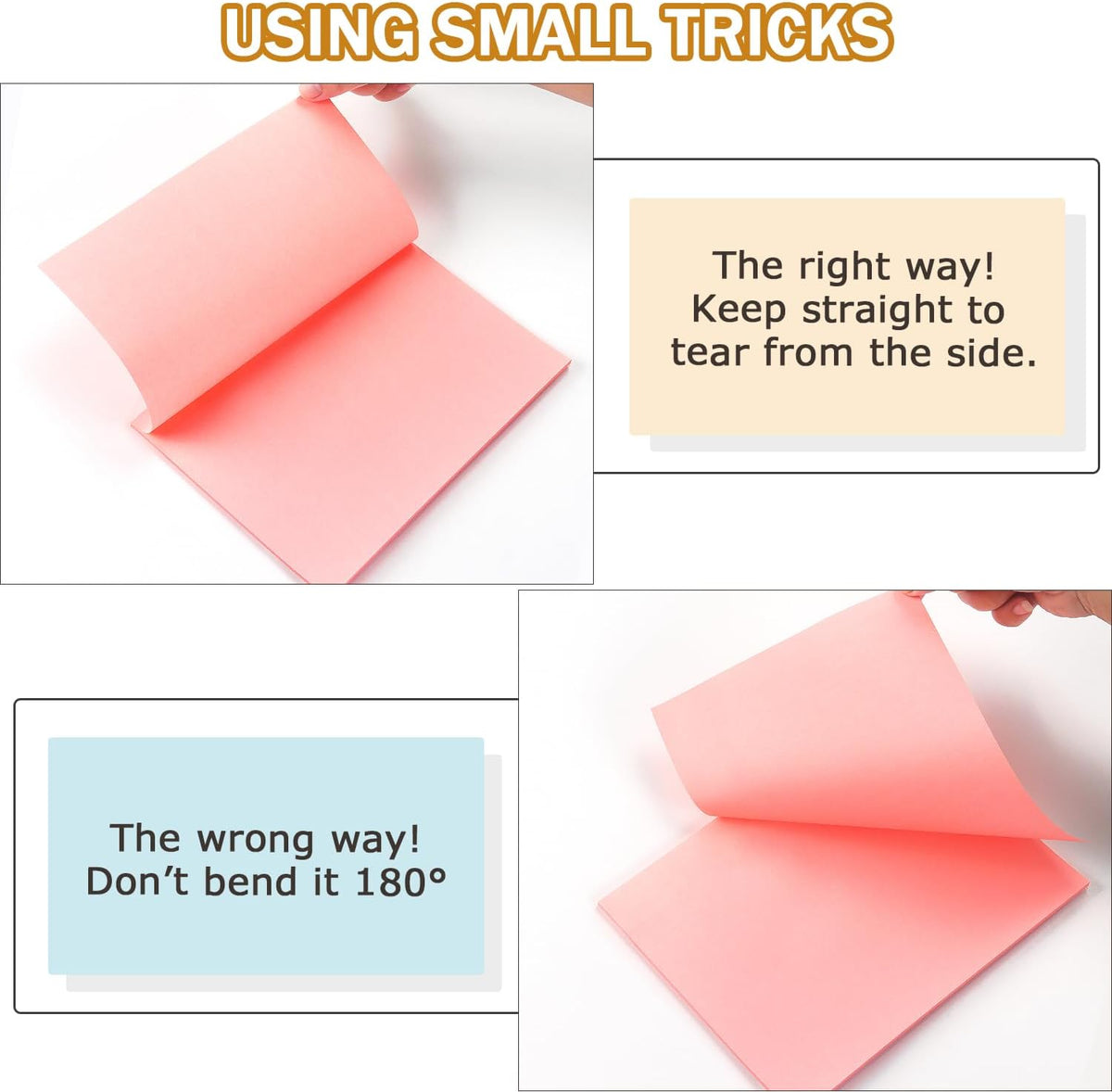 Sticky Notes 8x6 inch, 8 Pads, Bright Colors Self-Stick Pads, 280 Sheets
