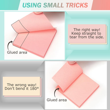 Sticky Notes 3x3 in, Bright Colors Self-Stick Pads, 8 Pads, 85 Sheets/Pad
