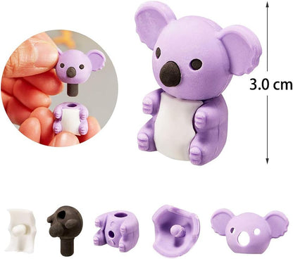 URSKYTOUS 35Pcs Animal Erasers Desk Pets for Kids,Classroom Prizes