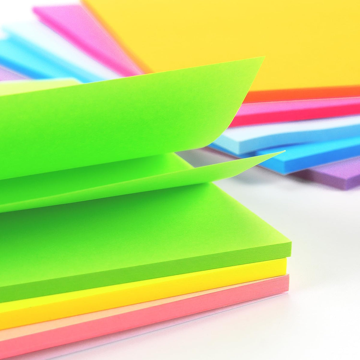 Sticky Notes 8x6 inch, 8 Pads, Bright Colors Self-Stick Pads, 280 Sheets