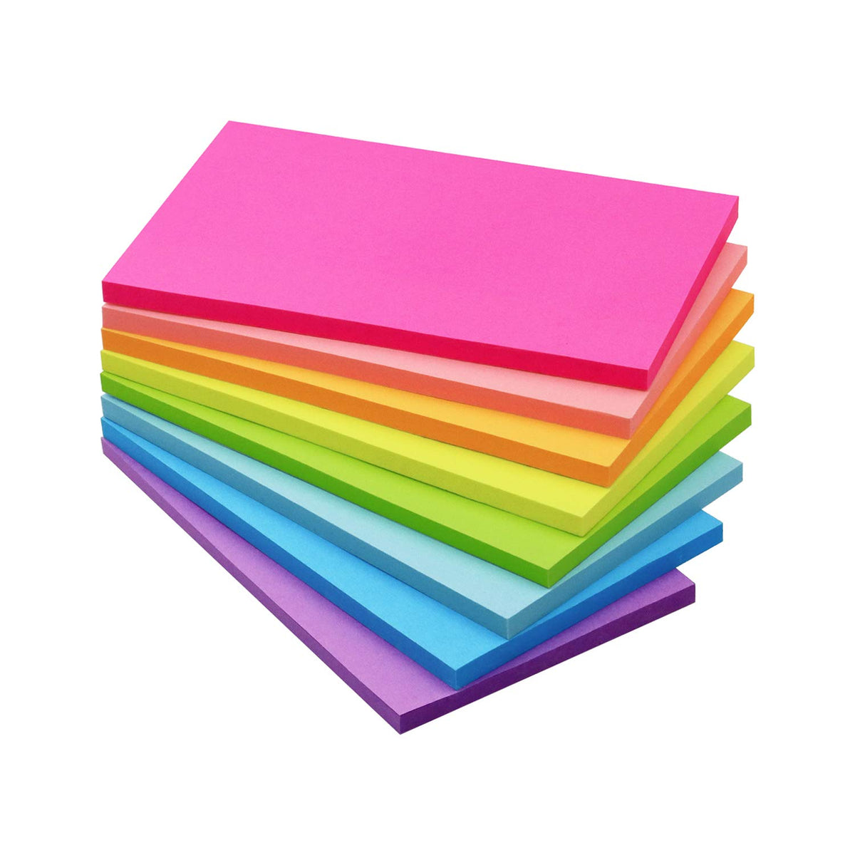Sticky Notes 8x6 inch, 8 Pads, Bright Colors Self-Stick Pads, 280 Sheets