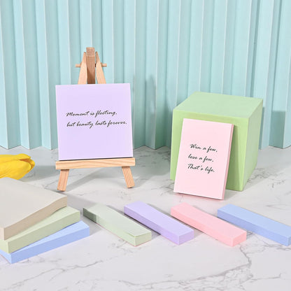 BAYTORY 6 Pads Pastel Sticky Notes, Self-Stick Note (3x3 & 3x2 & 3x0.7 in)