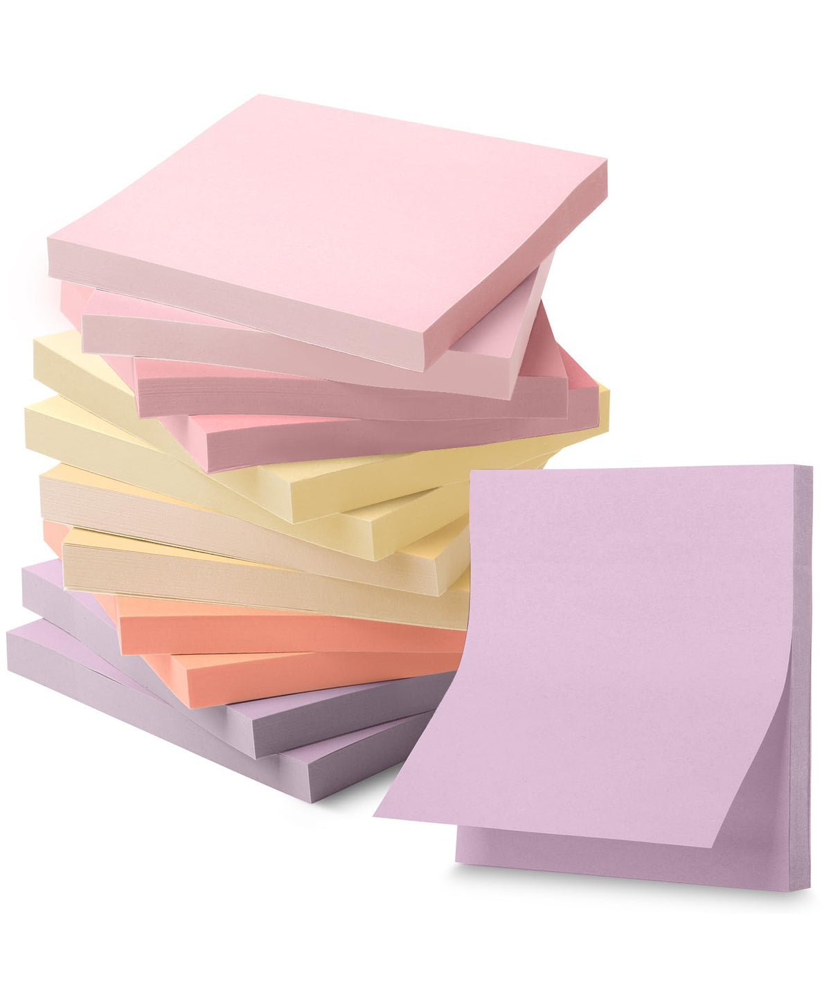 Mr. Pen- Sticky Notes, 3"x3", 12 Pads, 600 Sheets, Colorful