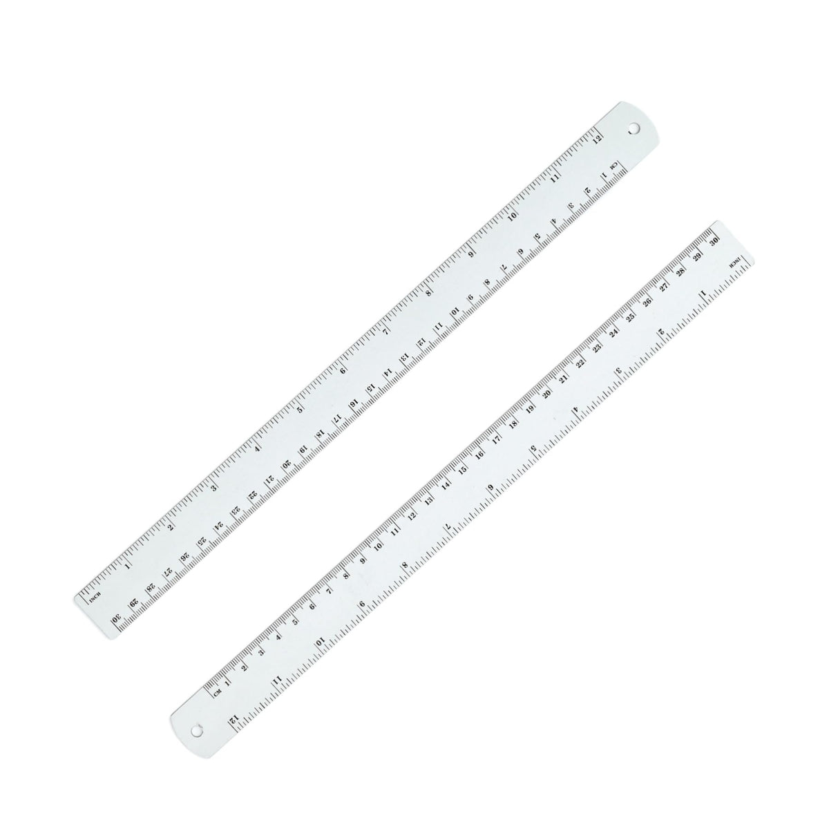 Unjoo Stainless Steel Ruler 4-Pack, 6", 8", 12",16" (15cm,20cm,30cm,40cm)