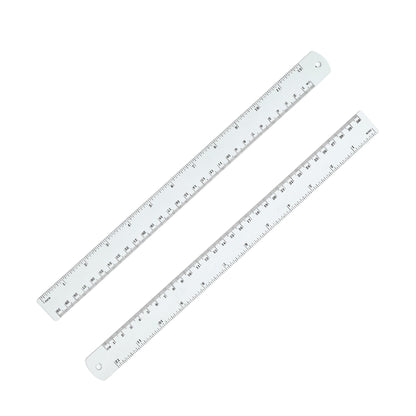 Unjoo Stainless Steel Ruler 4-Pack, 6", 8", 12",16" (15cm,20cm,30cm,40cm)
