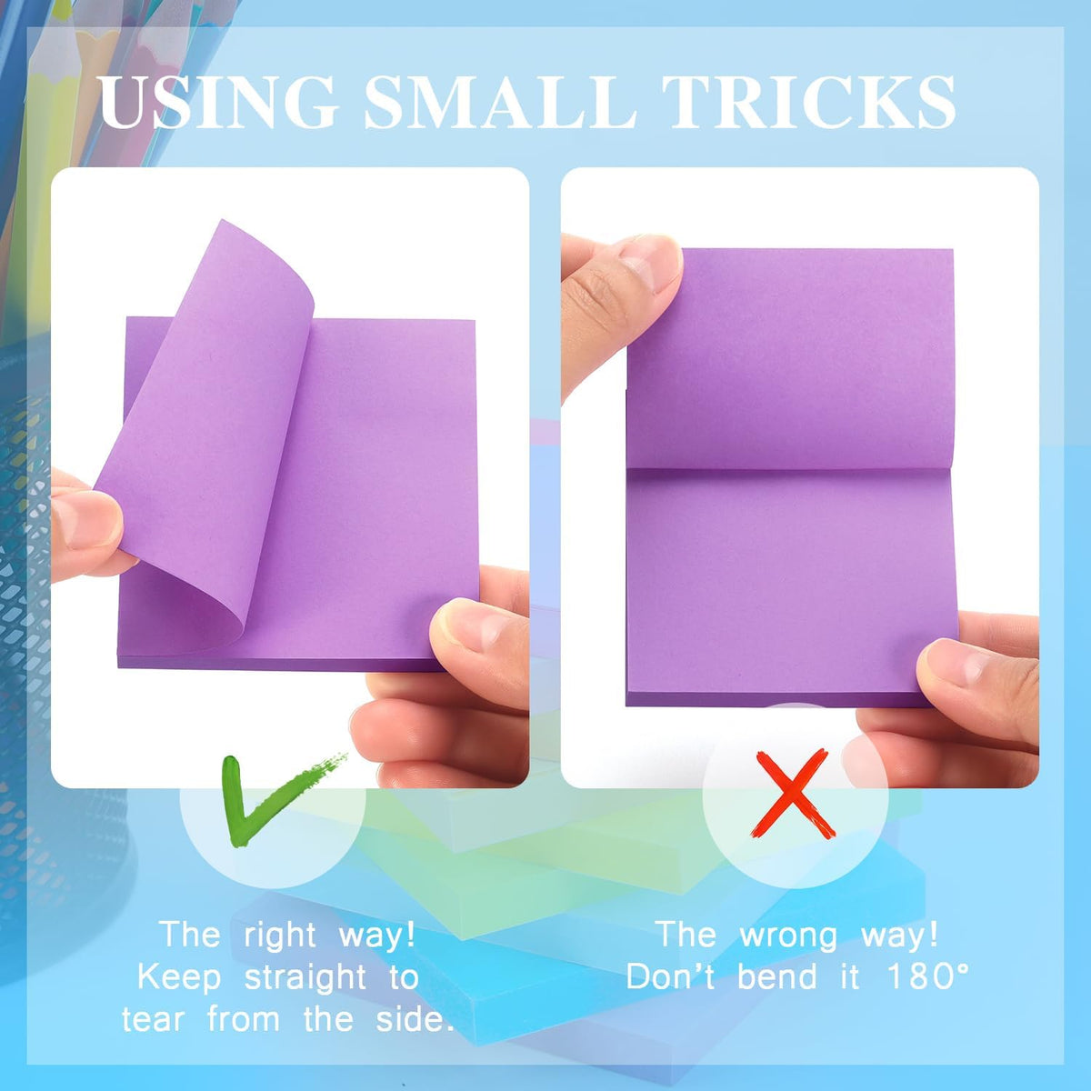 Early Buy Sticky Notes 3 in x 3 in,6 Bright Color, 6 Pads, 100 Sheets/Pad