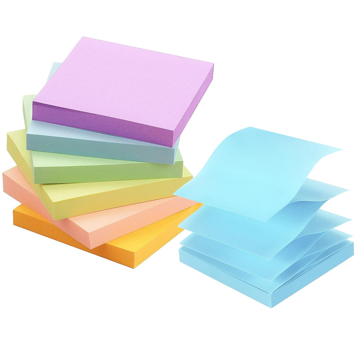 Early Buy Pop Up Sticky Notes 3x3, 6 Pads, 6 Pastel Color, 100 Sheets/Pad